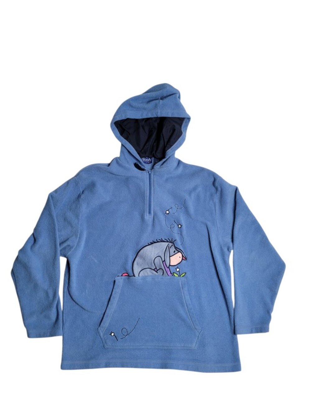 Vintage 90s Winnie the Pooh Disney Eeyore Hoodie Size Medium in Baby Blue